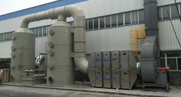 噴涂噴漆廢氣處理設備采用噴淋塔和光氧催化及低溫等離子綜合處理